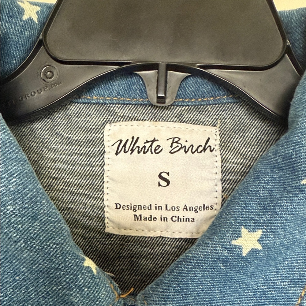 White Birch Starry Denim Jacket - Picture 3 of 7